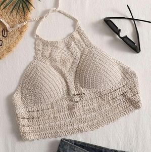 Tie Back Crochet Bikini Top